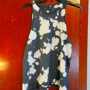 🆕️ SO Juniors Muscle Tunic Tank Top Bleach Dye Size Small